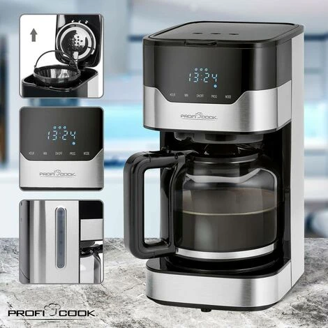 Profi Cook PC-KA 1169 Macchina Per Il Caffè Acciaio Inox, Nero Capacità Tazze=14 Caraffa In Vetro 6 Profi Cook PC-KA 1169 Macchina Per Il Caffè Acciaio Inox, Nero Capacità Tazze=14 Caraffa In Vetro - immagine 4
