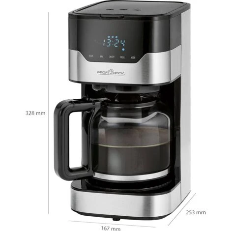 Profi Cook PC-KA 1169 Macchina Per Il Caffè Acciaio Inox, Nero Capacità Tazze=14 Caraffa In Vetro 7 Profi Cook PC-KA 1169 Macchina Per Il Caffè Acciaio Inox, Nero Capacità Tazze=14 Caraffa In Vetro - immagine 5