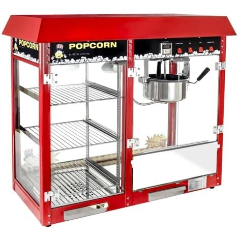Macchina Per Popcorn Professionale Rossa - Vetrina Espositiva Riscaldata 1700W 4 Macchina Per Popcorn Professionale Rossa - Vetrina Espositiva Riscaldata 1700W - immagine 2