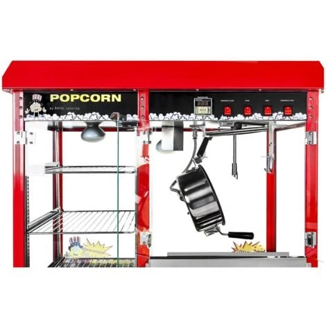 Macchina Per Popcorn Professionale Rossa - Vetrina Espositiva Riscaldata 1700W 7 Macchina Per Popcorn Professionale Rossa - Vetrina Espositiva Riscaldata 1700W - immagine 5