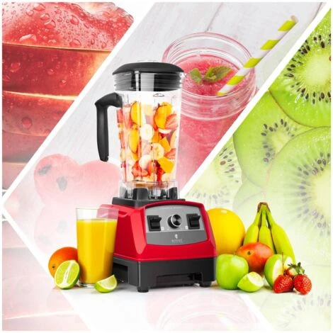 Frullatore Da Tavolo Mixer Miscelatore Smoothies 2 L 1500W 32000 Giri/Min Rosso 5 Frullatore Da Tavolo Mixer Miscelatore Smoothies 2 L 1500W 32000 Giri/Min Rosso - immagine 3