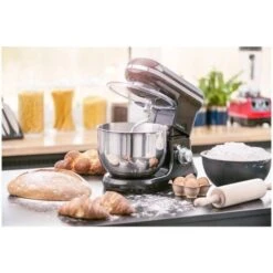 Robot Da Cucina Mixer Planetaria Impastatrice Sbattitore 1.200 W 5 Litri Nero -Piccoli Elettrodomestici 14899797 4