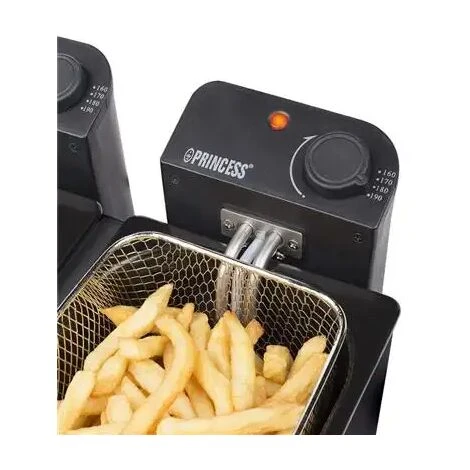 Friggitrice Elettrica Doppia Vasca 2 Cestelli Potenza 2x1800 Watt Colore Nero 5 Friggitrice Elettrica Doppia Vasca 2 Cestelli Potenza 2x1800 Watt Colore Nero - immagine 3