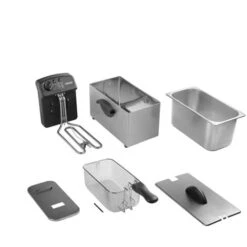 Friggitrice Elettrica In Acciaio Inox 3 Lt 2000W Termostato Regolabile 190 Gradi -Piccoli Elettrodomestici 16168004 5