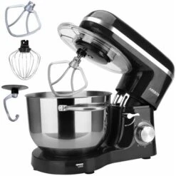 AREBOS Robot Da Cucina 1500W 6L In Acciaio Inox 6 Gradini Silenzioso Nero