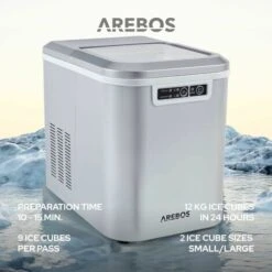 AREBOS Macchina Per Cubetti Di Ghiaccio 2,2L Macchina Del Ghiaccio 12 Kg In 24h 11 AREBOS Macchina Per Cubetti Di Ghiaccio 2,2L Macchina Del Ghiaccio 12 Kg In 24h -Piccoli Elettrodomestici 27196172 5