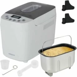 AREBOS Macchina Per Il Pane 1500g 15 Programmi Automatica LCD Timer 850W Bianca