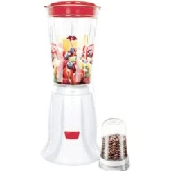 Frullatore Elettrico 2 In 1 Macina Caffe Tritatutto 200w Mixer Frutta 400ml 6708