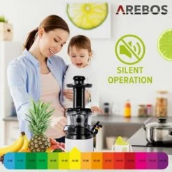 AREBOS Juicer Estrattore Di Succo A Freddo Di Frutta E Verdura 200W Senza BPA -Piccoli Elettrodomestici 31842332 5