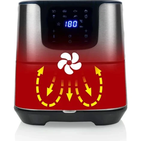 Princess Friggitrice Ad Aria Senza Olio Digitale Deluxe XXL 1700W 5.5lt Litri 4 Princess Friggitrice Ad Aria Senza Olio Digitale Deluxe XXL 1700W 5.5lt Litri - immagine 3