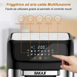 Forno Friggitrice Aria Calda 12Lt Digitale 1800W Frigge Cuoce Senza Olio Silver -Piccoli Elettrodomestici 39279022 3