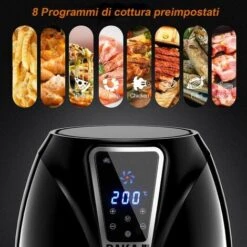 Friggitrice Aria Calda Digitale Senza Olio Airfryer 3,2 Lt Frigge Cuoce 1300W 10 Friggitrice Aria Calda Digitale Senza Olio Airfryer 3,2 Lt Frigge Cuoce 1300W -Piccoli Elettrodomestici 40081013 4