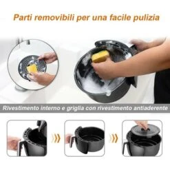 Friggitrice Aria Calda Digitale Senza Olio Airfryer 3,2 Lt Frigge Cuoce 1300W 11 Friggitrice Aria Calda Digitale Senza Olio Airfryer 3,2 Lt Frigge Cuoce 1300W -Piccoli Elettrodomestici 40081013 5