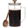 Klarstein Glaswerk Ristretto, French Press, 0,35 L, Vetro Borosilicato, Acciaio Inox, Legno Di Noce -Piccoli Elettrodomestici 42753529 1