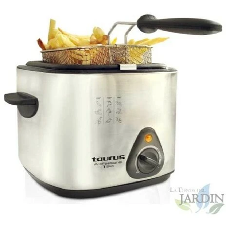 Friggitrice Professionale Taurus 1 Slim, 1000 W, Acciaio Inox, Capacità 1 Litro. 4 Friggitrice Professionale Taurus 1 Slim, 1000 W, Acciaio Inox, Capacità 1 Litro. - immagine 2