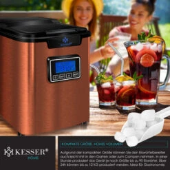 KESSER® Macchina Del Ghiaccio Macchina Per Il Ghiaccio In Acciaio Inox 150W Macchina Per Il Ghiaccio 12 Kg 24 H Cubetti Di 3 Dimensioni Preparazione In 6 Min Serbatoio Dell'acqua Da 2,2 Litri T 11 KESSER® Macchina Del Ghiaccio Macchina Per Il Ghiaccio In Acciaio Inox 150W Macchina Per Il Ghiaccio 12 Kg 24 H Cubetti Di 3 Dimensioni Preparazione In 6 Min Serbatoio Dell'acqua Da 2,2 Litri T -Piccoli Elettrodomestici 53911934 5