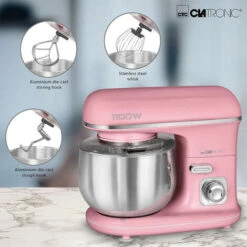Clatronic Impastatrice Rock N Retro 5 Litri 1100 Watt Rosa KM 3711 -Piccoli Elettrodomestici 54177932 5