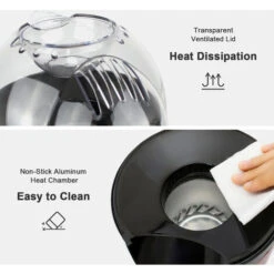 Domaier Elettrodomestico Per Popcorn, Macchina Per Fare Popcorn Scoppiettanti, Rosso, Dimensione: 30,5 X 17 X 16,3 Cm, Capienza Tazza: 60 G -Piccoli Elettrodomestici 54376732 3