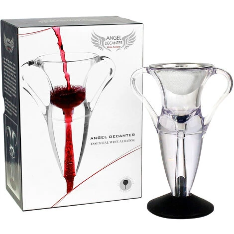 Todeco Decanter Per Vino, Aeratore Vino Rosso - Scatola: Pacco Regalo - Materiale: Acrilico - Con Anse 3 Todeco Decanter Per Vino, Aeratore Vino Rosso - Scatola: Pacco Regalo - Materiale: Acrilico - Con Anse