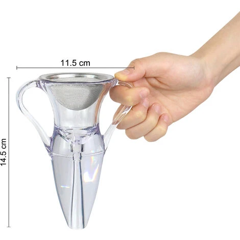 Todeco Decanter Per Vino, Aeratore Vino Rosso - Scatola: Pacco Regalo - Materiale: Acrilico - Con Anse 4 Todeco Decanter Per Vino, Aeratore Vino Rosso - Scatola: Pacco Regalo - Materiale: Acrilico - Con Anse - immagine 2