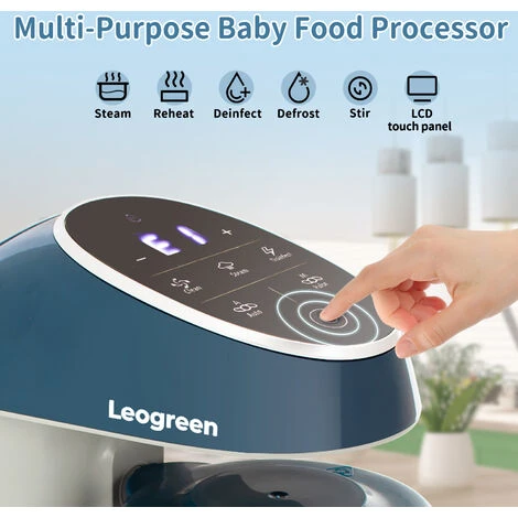 Leogreen Cuocipappa Bambini Robot Da Cucina Multifunzione 7 In 1 Cottura A Vapore, Omogeneizzatore, Frullatore, Riscalda, Sterilizzare, Scongela, Scaldabiberon, Pulizia Automatica, SENZA BPA 4 Leogreen Cuocipappa Bambini Robot Da Cucina Multifunzione 7 In 1 Cottura A Vapore, Omogeneizzatore, Frullatore, Riscalda, Sterilizzare, Scongela, Scaldabiberon, Pulizia Automatica, SENZA BPA - immagine 2