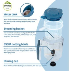 Leogreen Cuocipappa Bambini Robot Da Cucina Multifunzione 7 In 1 Cottura A Vapore, Omogeneizzatore, Frullatore, Riscalda, Sterilizzare, Scongela, Scaldabiberon, Pulizia Automatica, SENZA BPA 10 Leogreen Cuocipappa Bambini Robot Da Cucina Multifunzione 7 In 1 Cottura A Vapore, Omogeneizzatore, Frullatore, Riscalda, Sterilizzare, Scongela, Scaldabiberon, Pulizia Automatica, SENZA BPA -Piccoli Elettrodomestici 54376901 4