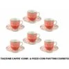 TAZZINE CAFFE' CONF. 6 PZ. C/PIATT. CORINTO -Piccoli Elettrodomestici 54423693 1