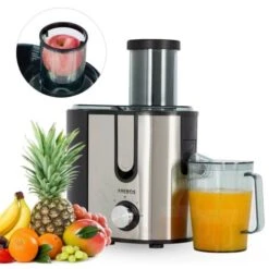 AREBOS Estrattore Di Succo Acciaio Inossidabile Apertura Di Riempimento Da 85 Mm