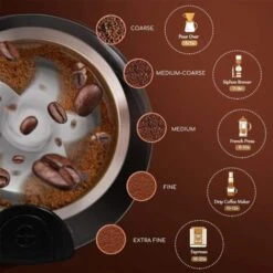 MACINA CAFFE ELETTRICO SPEZIE PEPE NOCI 200W CAPACITA' 70GR GARANZIA 24 MESI -Piccoli Elettrodomestici 58212010 5