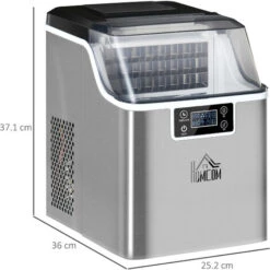 HOMCOM Macchina Del Ghiaccio Da 24 Cubetti In 14-18 Minuti Con Dimensione Regolabile -Piccoli Elettrodomestici 59115643 3