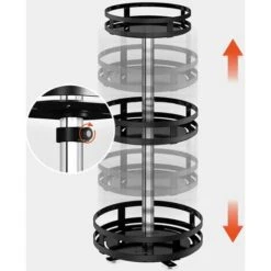 Supporto Dispenser Contenitore Portaspezie In Metallo 3 Ripiani Girevoli Rotondo -Piccoli Elettrodomestici 59587845 2