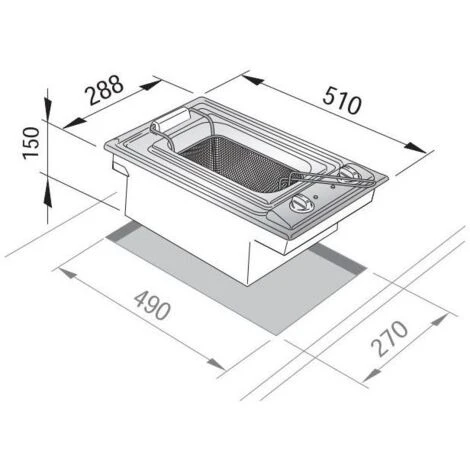 DeLonghi De Longhi FRI 13/2 Linea Domino Friggitrice Elettrica Da Incasso 30 Cm Acciaio Inox 5 DeLonghi De Longhi FRI 13/2 Linea Domino Friggitrice Elettrica Da Incasso 30 Cm Acciaio Inox - immagine 3