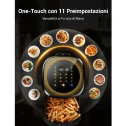 ULTENIC K10 - Friggitrice Ad Aria Calda K10, Ultenic Friggitrice Senza Olio, 5L Air Fryer, Ricette Italiane Online, LED,1500W, Preriscaldamento Per Patatine Fritte/Pizza 9 ULTENIC K10 - Friggitrice Ad Aria Calda K10, Ultenic Friggitrice Senza Olio, 5L Air Fryer, Ricette Italiane Online, LED,1500W, Preriscaldamento Per Patatine Fritte/Pizza -Piccoli Elettrodomestici 60255365 3