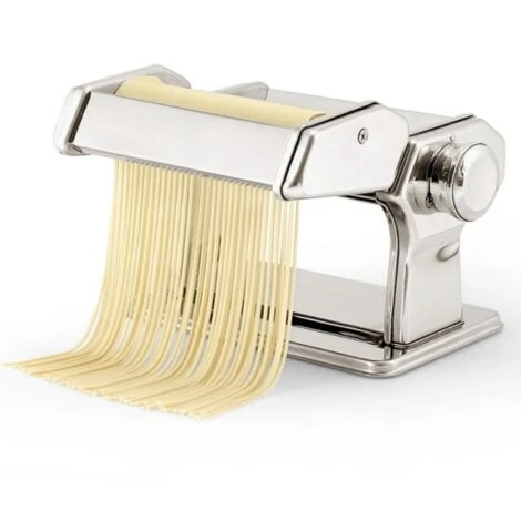 Trade Shop - Macchina Per Pasta Manuale Da Cucina In Acciaio Cromato Fettuccine Tagliolini 3 Trade Shop - Macchina Per Pasta Manuale Da Cucina In Acciaio Cromato Fettuccine Tagliolini