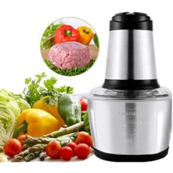 Tritatutto In Acciaio Inox, Tritatutto Elettrico / Tritatutto Multiplo / Tritatutto Elettrico Universale Con 2 Livelli Di Velocità, Frullatore Per Carne, Frutta, Verdura E Pappe -Piccoli Elettrodomestici 61174997 3