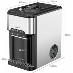 COSTWAY Erogatore Acqua 3 In 1, Con Macchina Del Ghiaccio, Dispender Acqua Con 3 Impostazioni Di Temperatura Caldo/Freddo/Ghiaccio, Regge Bottiglie 10-20 L, Per Casa Ufficio Dormitorio -Piccoli Elettrodomestici 65037762 5