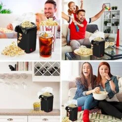 Mini Macchina Per Popcorn Elettrica Ad Aria 416371 Potenza 1200W Con Misurino Colore: Nero -Piccoli Elettrodomestici 66812616 3