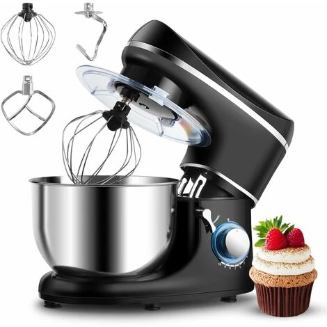 RELAX4LIFE Robot Da Cucina Con 10 Velocità, 1300 W, Impastatrice E Planetaria Multifunzionale, Basso Rumore, Testa Inclinata Regolabile, Per Pane, Dolci E Pizza (nero) 3 RELAX4LIFE Robot Da Cucina Con 10 Velocità, 1300 W, Impastatrice E Planetaria Multifunzionale, Basso Rumore, Testa Inclinata Regolabile, Per Pane, Dolci E Pizza (nero)