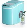 RELAX4LIFE Macchina Per Ghiaccio, Macchina Del Ghiaccio Cubetti, Fabbricatore Ghiaccio Domestico Silenzioso Ed Efficiente, Con Cestello E Paletta Per Ghiaccio, 24,2x35,8x32,8 Cm (Verde) -Piccoli Elettrodomestici 67415322 1