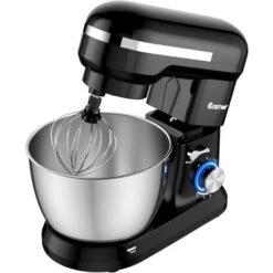 RELAX4LIFE Impastatrice Planetaria Professionale, Robot Da Cucina Multifunzione, Sbattitore Elettrico, Miscelatore Cucina Per Uso Alimentare, Con Ciotola Rotante Da 4,5 L, 8 Livelli, 1300 W (Nero) -Piccoli Elettrodomestici 67415369 4