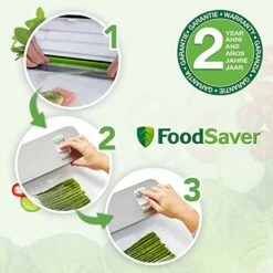 FoodSaver VS1191X Macchina Per Sottovuoto Alimenti Compatta, 5 Sacchetti Pretagliati Da 946 Ml, 1 Rotolo Da 3 M, Tubo Aspirazione Aria Da Contenitori E Accessori, Argento/Bianco 9 FoodSaver VS1191X Macchina Per Sottovuoto Alimenti Compatta, 5 Sacchetti Pretagliati Da 946 Ml, 1 Rotolo Da 3 M, Tubo Aspirazione Aria Da Contenitori E Accessori, Argento/Bianco -Piccoli Elettrodomestici 70712248 4