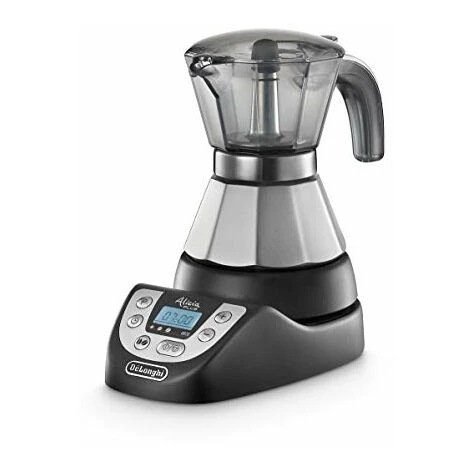 DeLonghi Alicia PLUS EMKP 21.B Caffettiera Moka Elettrica 1-2 Tazze, Caffè Caldo Per 30 Minuti, Funzione Orzo, Spegnimento Automatico, Risparmio Energetico, Facile Da Usare E Da Pulire, 450 W,Argento 4 DeLonghi Alicia PLUS EMKP 21.B Caffettiera Moka Elettrica 1-2 Tazze, Caffè Caldo Per 30 Minuti, Funzione Orzo, Spegnimento Automatico, Risparmio Energetico, Facile Da Usare E Da Pulire, 450 W,Argento - immagine 2