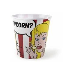 Excelsa Ciotola Pop Corn, Polipropilene, Rosso E Bianco, Diametro: 18 Cm