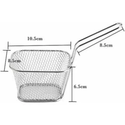 Cestello Per Friggitrice A Filo Metallico Da 8 Pezzi, Mini Patatine In Acciaio Inossidabile Cestini Per Friggere Display Per Alimenti Setaccio Per Patate Strumento Di Cottura Ideale -Piccoli Elettrodomestici 71373246 5