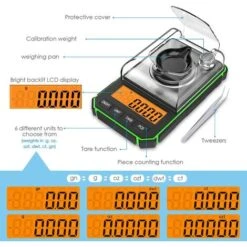 Bilancia Di Precisione 0,001 G, Bilancia Postale Digitale 50 G /0,001 G, Bilancia Digitale Con Display LCD, Bilancia Oro, Bilancia A Monete, Bilancia Per Gioielli Con Peso Di Calibrazione In Acciaio I -Piccoli Elettrodomestici 72553790 4