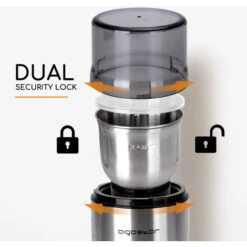 Aigostar Otto - Macina Caffè Elettrica, 200W , Con 1 Contenitori Rimovibili In Acciaio Inossidabile , 75g Coffee Macina Grinder Per Semi Di Pepe E Spezie -Piccoli Elettrodomestici 72603440 5