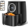 Aigostar Odin - Friggitrice Ad Aria, 8-in-1 Ricettario, Friggitrice Senza Olio Da 1400W, 4.2L, Touch Screen LED, Slot Raccogli Cavo, Senza BPA, Cestino Antiaderente Rimovibile, Nero -Piccoli Elettrodomestici 72603462 1
