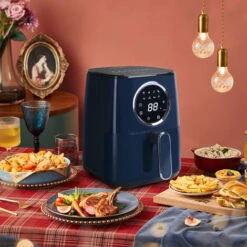 Taylor Swoden Marina - Friggitrice Ad Aria Senza Olio 8 In 1 Con Pannello Touch A LED. Cestello Interno Antiaderente Da 4.2L, Ideale Per Una Famiglia Da 4/6 Persone. Potenza Da 1400w, Color Blu -Piccoli Elettrodomestici 72603500 3