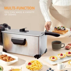 Aigostar Agni 30HEY - Friggitrice 2200Watts, Capacità 3Litri, Controllo Di Temperatura, Ciotola D'olio Removibile. Realizzata In Acciaio Inossidabile. Design Esclusivo. -Piccoli Elettrodomestici 72603514 4