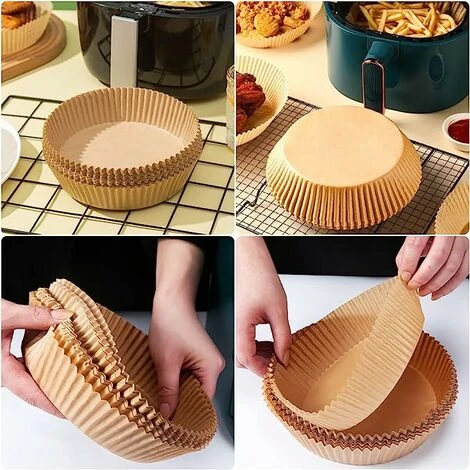 100PZ Carta Pergamena Fodera Per Friggitrice Ad Aria, Fodera Di Carta Usa E Getta Per Friggitrice Ad Aria,Carta Da Forno Per Padelle, Forno E Friggitrice Ad Aria Calda (Marrone 100PZ)164.5cm 5 100PZ Carta Pergamena Fodera Per Friggitrice Ad Aria, Fodera Di Carta Usa E Getta Per Friggitrice Ad Aria,Carta Da Forno Per Padelle, Forno E Friggitrice Ad Aria Calda (Marrone 100PZ)164.5cm - immagine 3